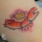 crab lemon tattoo by Cari Fox
