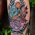 floral tattoo by Justin Cota
